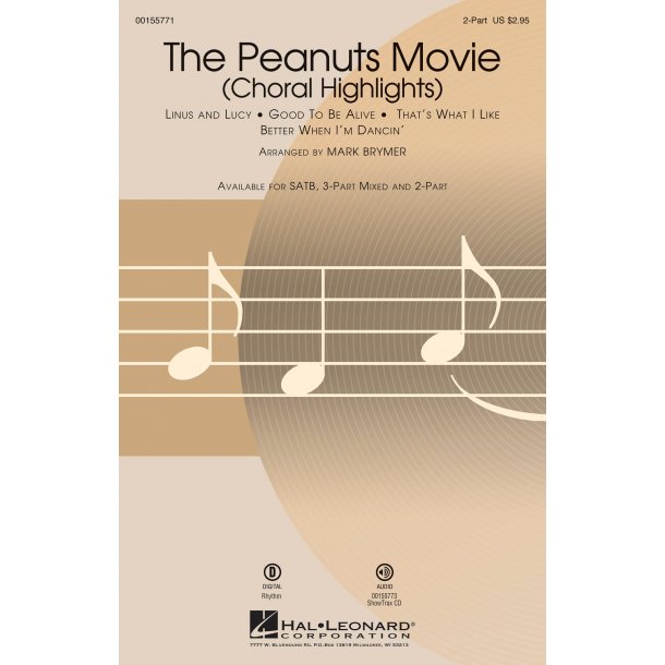 The Peanuts Movie: Choral Highlights (Arr. Brymer) (2-Part)
