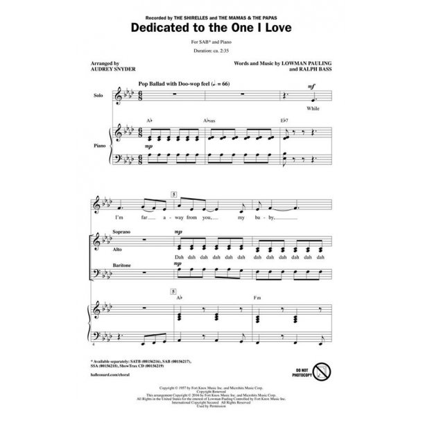 Dedicated to the One I Love