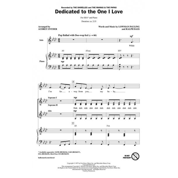 Dedicated to the One I Love