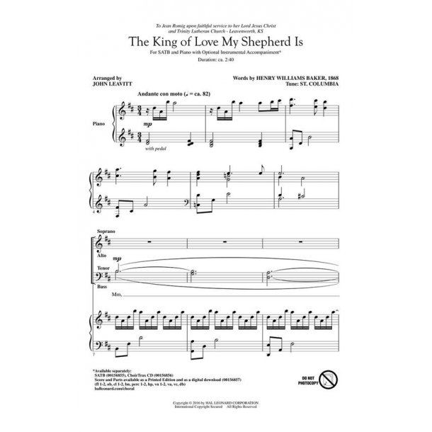 The King of Love My Shepherd Is