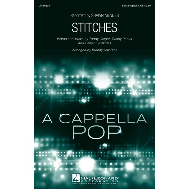 Shawn Mendes: Stitches (SSA A Cappella Songbook)