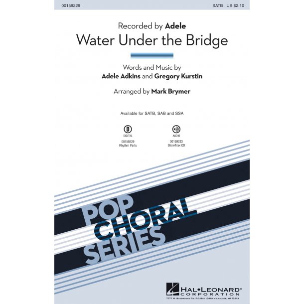 Adele: Water Under The Bridge (SATB Songbook)