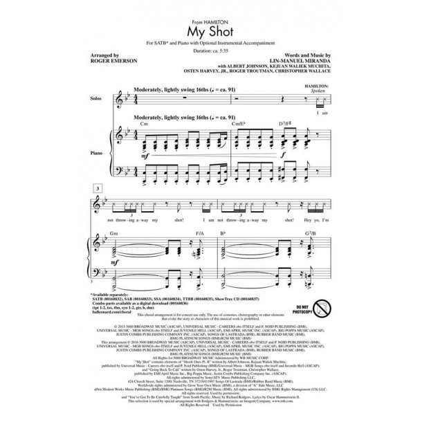 My Shot : from Hamilton