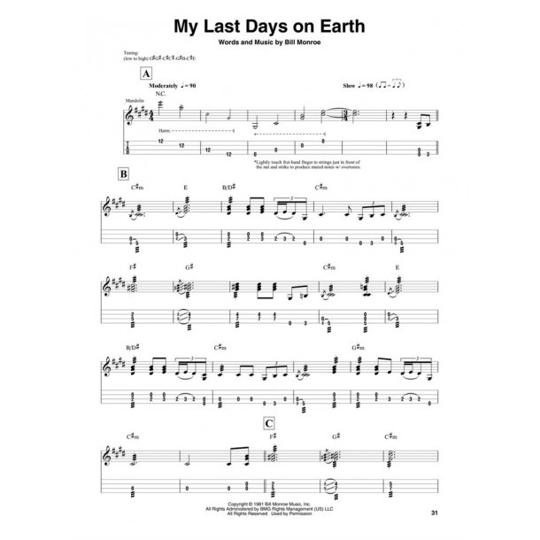 Bill Monroe : Mandolin Play-Along Volume 12