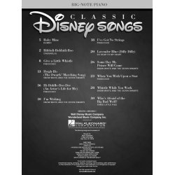 Classic Disney Songs - Big Note Piano Songbook