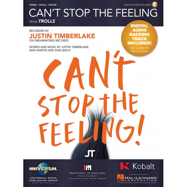 Justin Timberlake: Can't Stop The Feeling (From 'Trolls') (PVG Sheet/Online Audio)