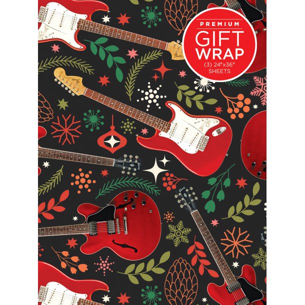 Hal Leonard Wrapping Paper - Red Guitar Theme