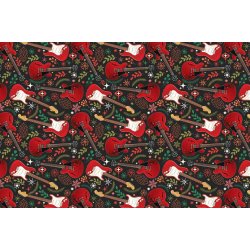Hal Leonard Wrapping Paper - Red Guitar Theme