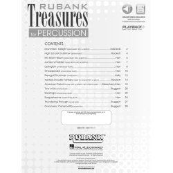 Rubank Treasures For Percussion (Book/Online Audio)