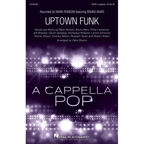 Bruno Mars/Mark Ronson: Uptown Funk (Arr. Sharon) (SATB)