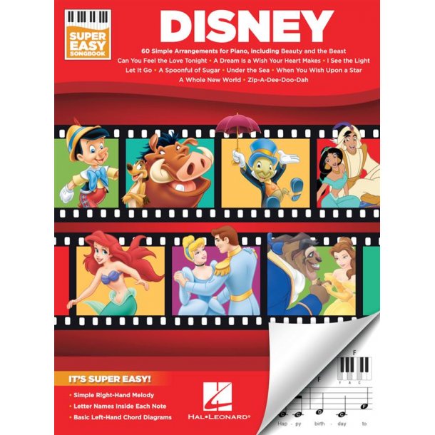 Disney - Super Easy Songbook : 60 Simple Arrangements for Piano