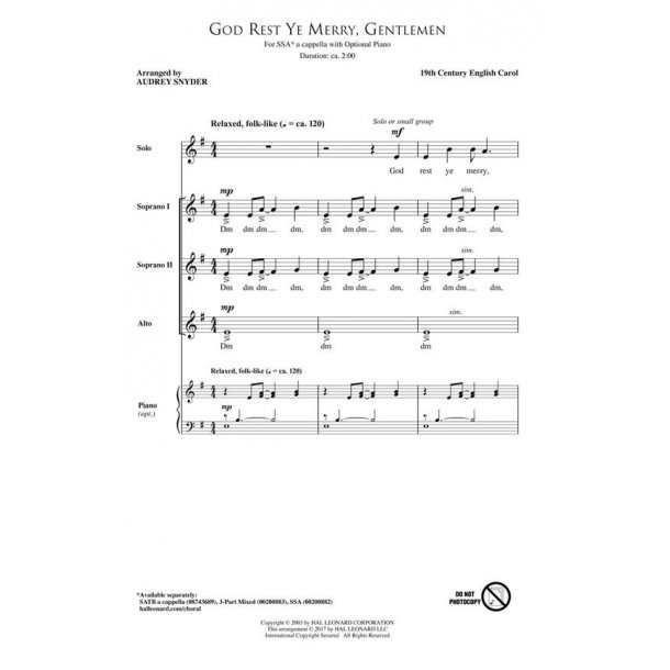 God Rest Ye Merry, Gentlemen