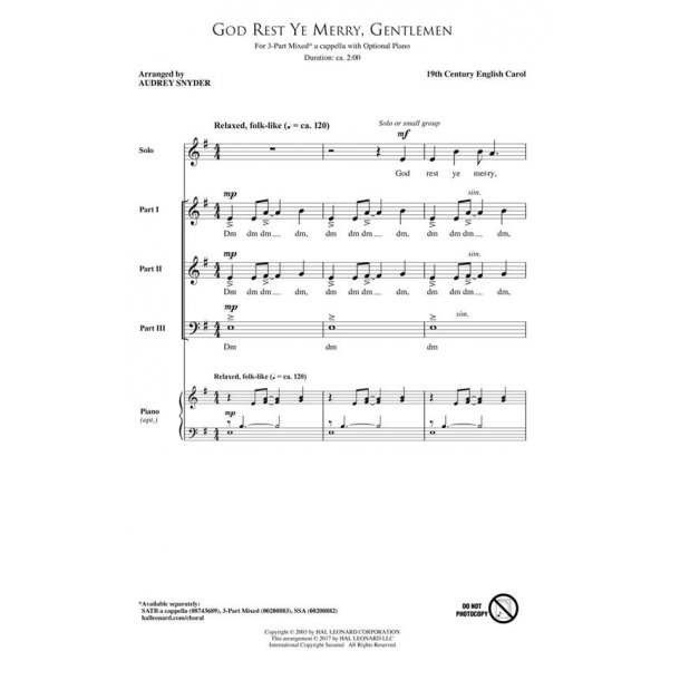 God Rest Ye Merry, Gentlemen