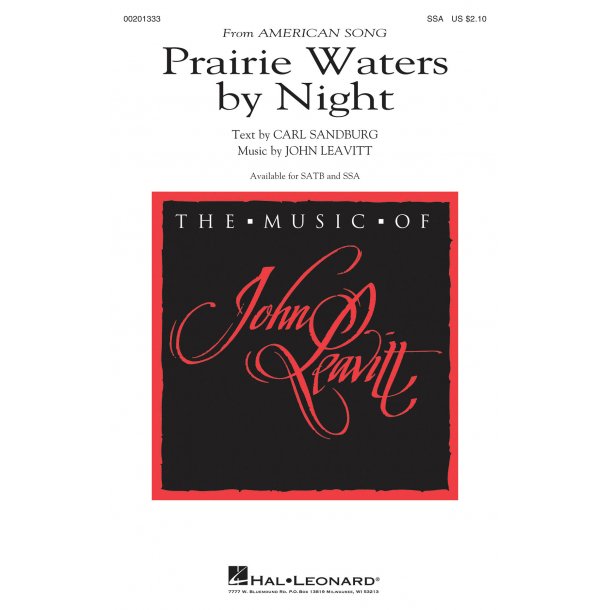 Prairie Waters by Night : from American Song