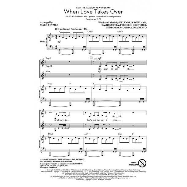 When Love Takes Over : from The Passion: New Orleans