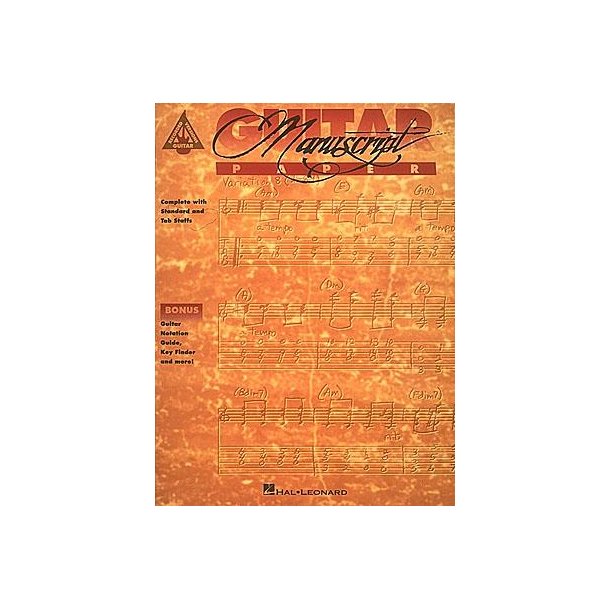 Recorded Versions Guitar Tablature Manuscript Pape