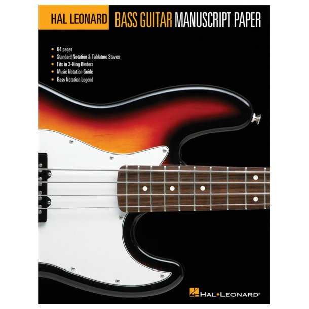 Hal Leonard Bass Guitar Tab Manuscript Paper