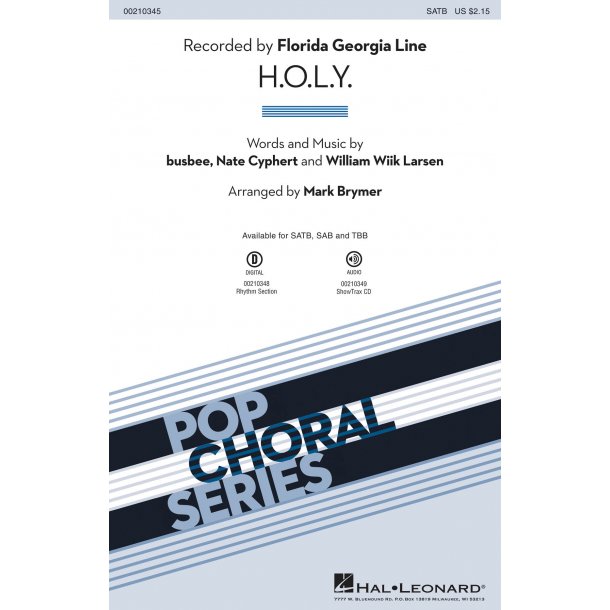 Florida Georgia Line: H.O.L.Y. (Arr. Brymer) (SATB)