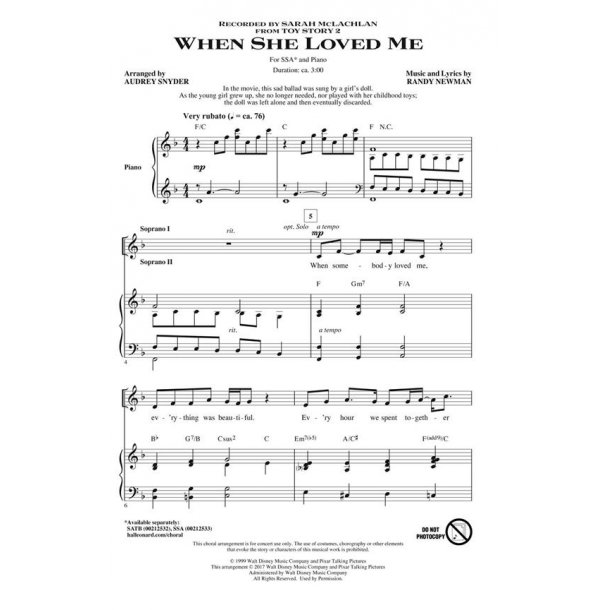 When She Loved Me (from Toy Story 2)