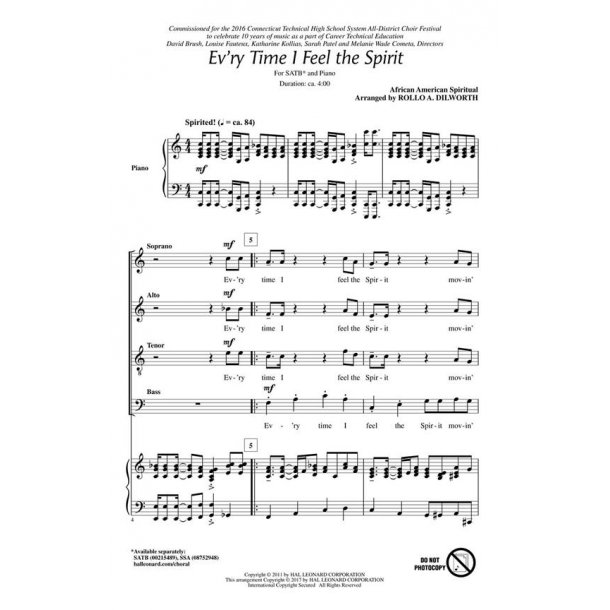 Ev'ry Time I Feel the Spirit