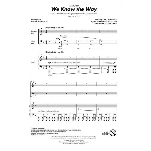 We Know the Way : from Moana