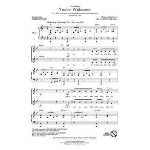 You're Welcome (From 'Moana') (Arr. Brymer) (2-Part)