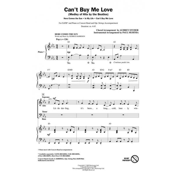 Can't Buy Me Love : Medley of Hits by the Beatles