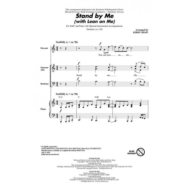 Stand By Me : (with Lean On Me)