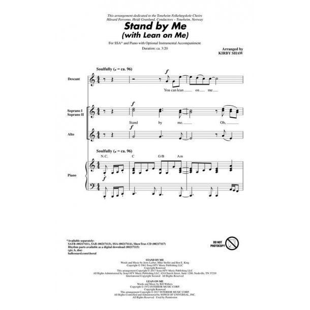 Stand By Me : (with Lean On Me)