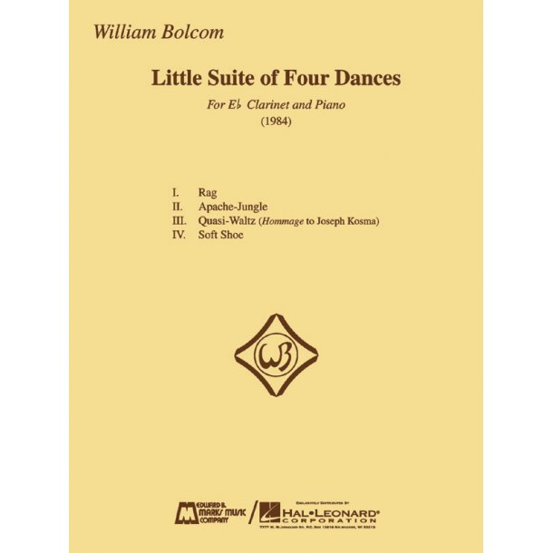 William Bolcom - Little Suite of Four Dances (Clarinet / Piano)
