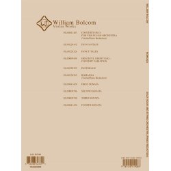 BOLCOM WILLIAM ROMANZA VIOLIN & PIANO REDUCTION SCORE & PARTS