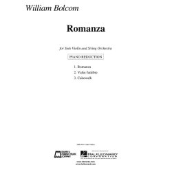 BOLCOM WILLIAM ROMANZA VIOLIN & PIANO REDUCTION SCORE & PARTS
