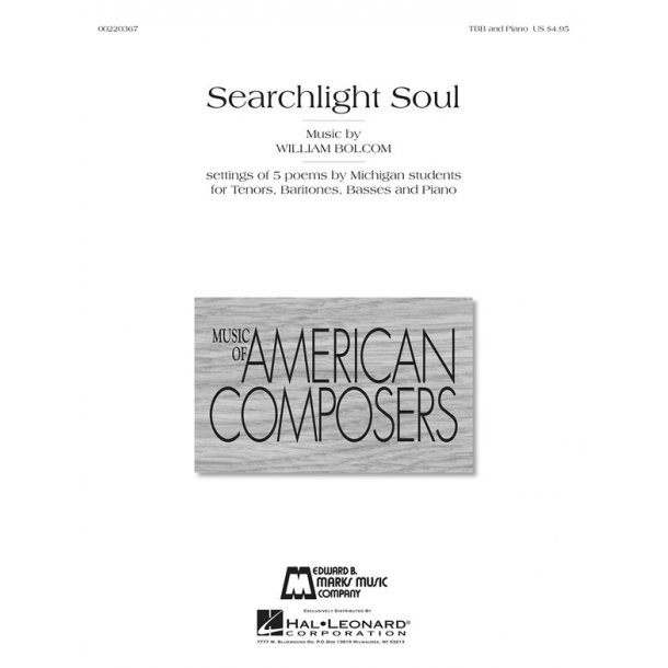 BOLCOM WILLIAM SEARCHLIGHT SOUL TBB CHORAL