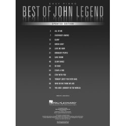 Best Of John Legend - 2017 Edition (Easy Piano)