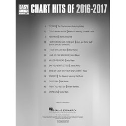 Chart Hits Of 2016-2017 - Easy Guitar