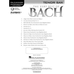 The Very Best of Bach: Instrumental Play-Along For Tenor Sax