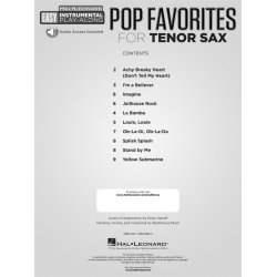 Instrumental Play-Along: Pop Favourites - Tenor Saxophone (Book/Audio)