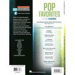 Instrumental Play-Along: Pop Favourites - Horn (Book/Audio)