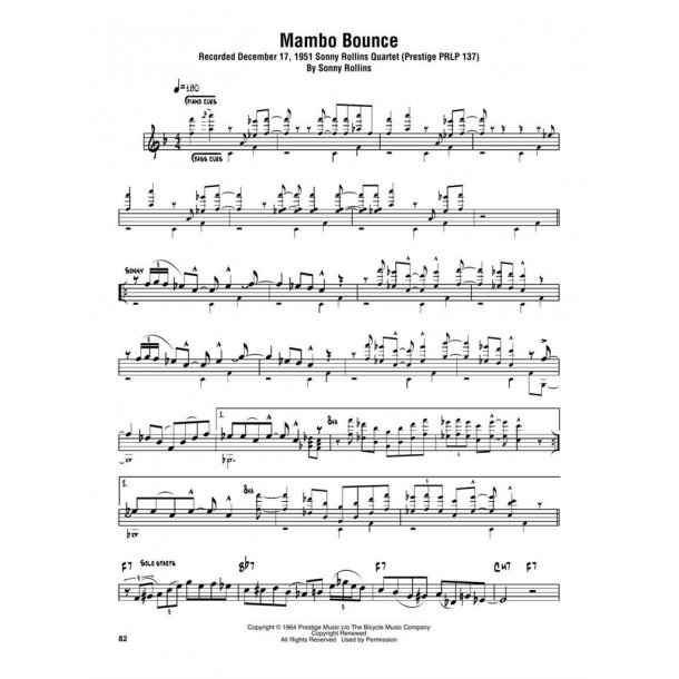 Sonny Rollins Omnibook : for C Instruments