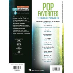 Instrumental Play-Along: Pop Favourites - Keyboard & Percussion (Book/Audio)