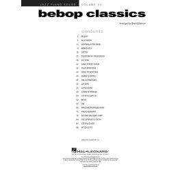 Bebop Classics : Jazz Piano Solos Series Volume 52