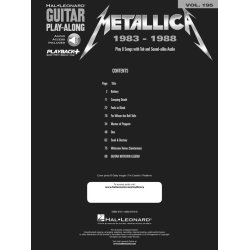 Guitar Play-Along Volume 195: Metallica 1983-1988