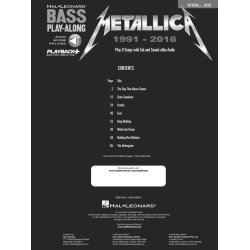 Bass Play-Along Volume 22: Metallica 1991-2016 (Book/Online Audio)