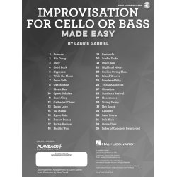 Laurie Gabriel: Improvisation For Cello Or Bass  Made Easy