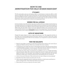 Laurie Gabriel: Improvisation For Cello Or Bass  Made Easy