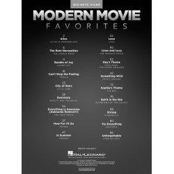 Modern Movie Favourites (Big Note Piano)