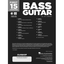 First 15 Lessons: Bass Guitar
