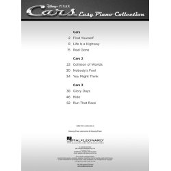 Cars: Easy Piano Collection