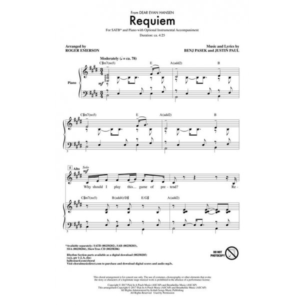 Requiem (from Dear Evan Hansen)