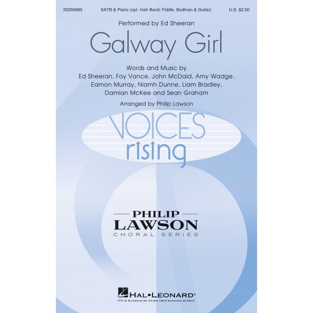 Ed Sheeran: Galway Girl (Arr. Lawson) (SATB)